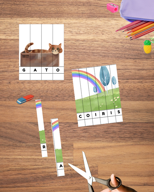 Puzzles de palabras – Material educativo para imprimir